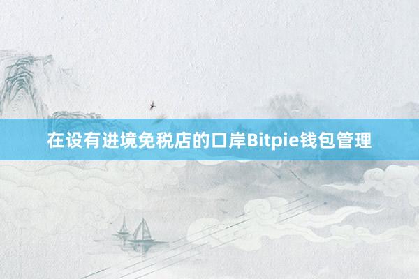 在设有进境免税店的口岸Bitpie钱包管理