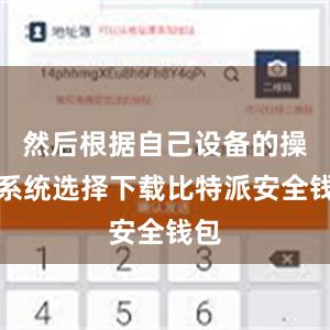 然后根据自己设备的操作系统选择下载比特派安全钱包